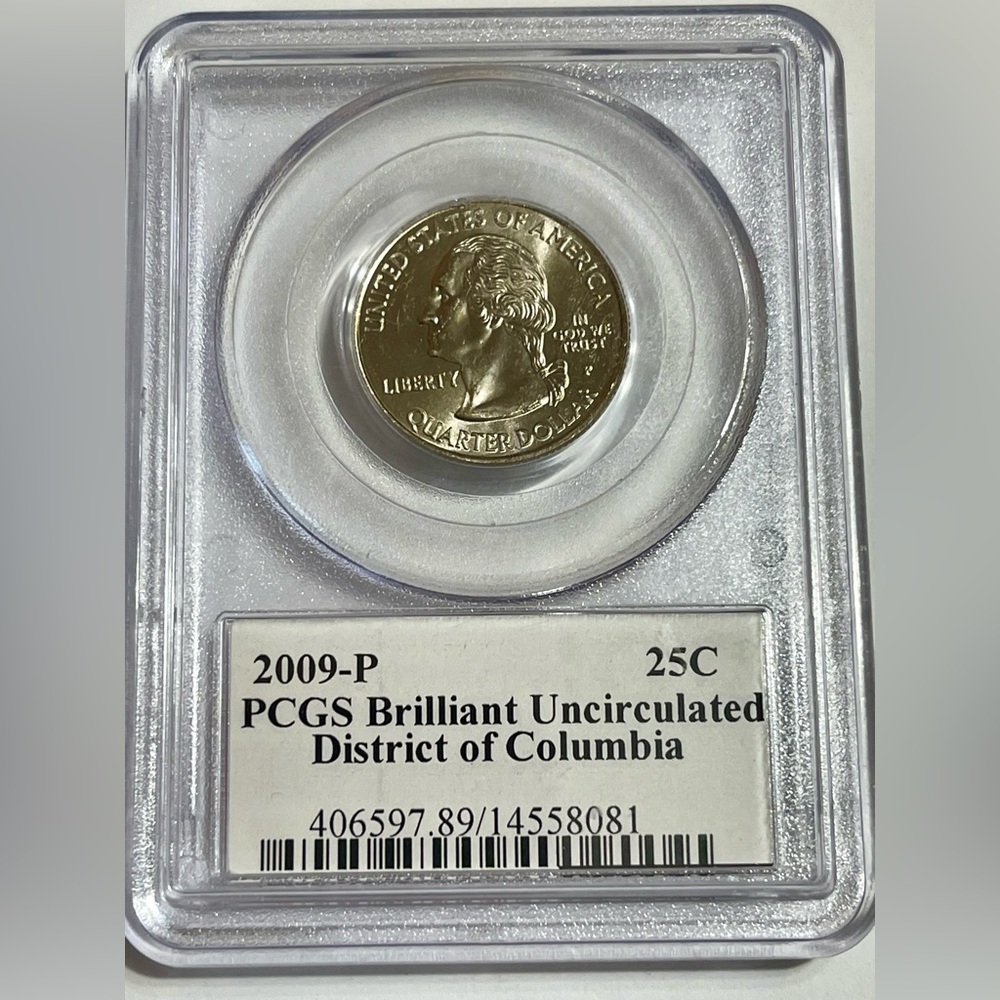 2009-P DC State Quarter / PCGS Brilliant Uncirculated / Certified US